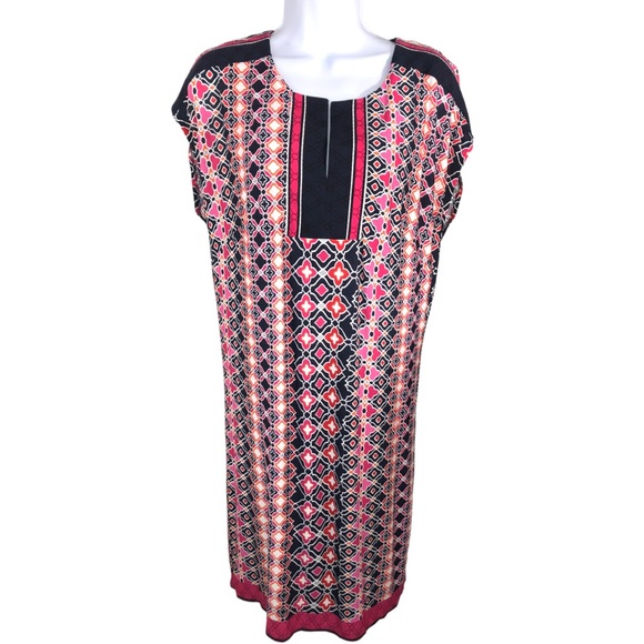 Laundry by Shelli Segal Sheath Multi Color Geometric Dress - S - Picture 1 of 11